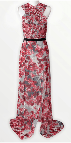 Cross Front Chiffon Maxi Dress - Simply Borrowed Dresses