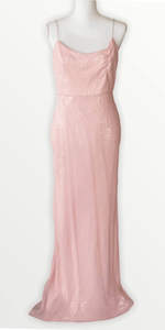 Embellished Strappy Sequin Gown - Simply Borrowed Dresses