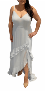 Ruffled Sleeveless Maxi Dress - Simply Borrowed Dresses