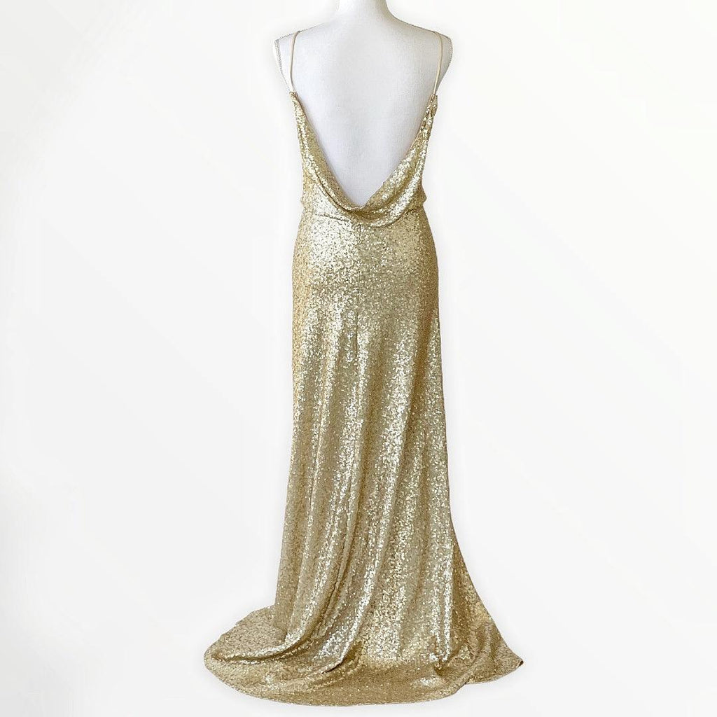 Sequined blouson clearance gown