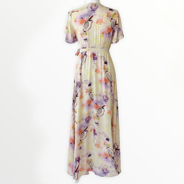Floral Print High Low Wrap Dress - Simply Borrowed Dresses