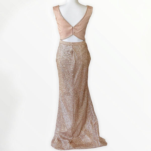 Sparkly Long Two-Piece Gown - Simply Borrowed Dresses
