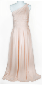 Single Shoulder Blush Dress - Simply Borrowed Dresses