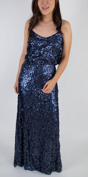 Courtney Sequin Blouson Gown - Simply Borrowed Dresses