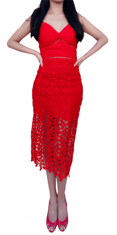 Roxy Lace Midi Dress - Simply Borrowed Dresses