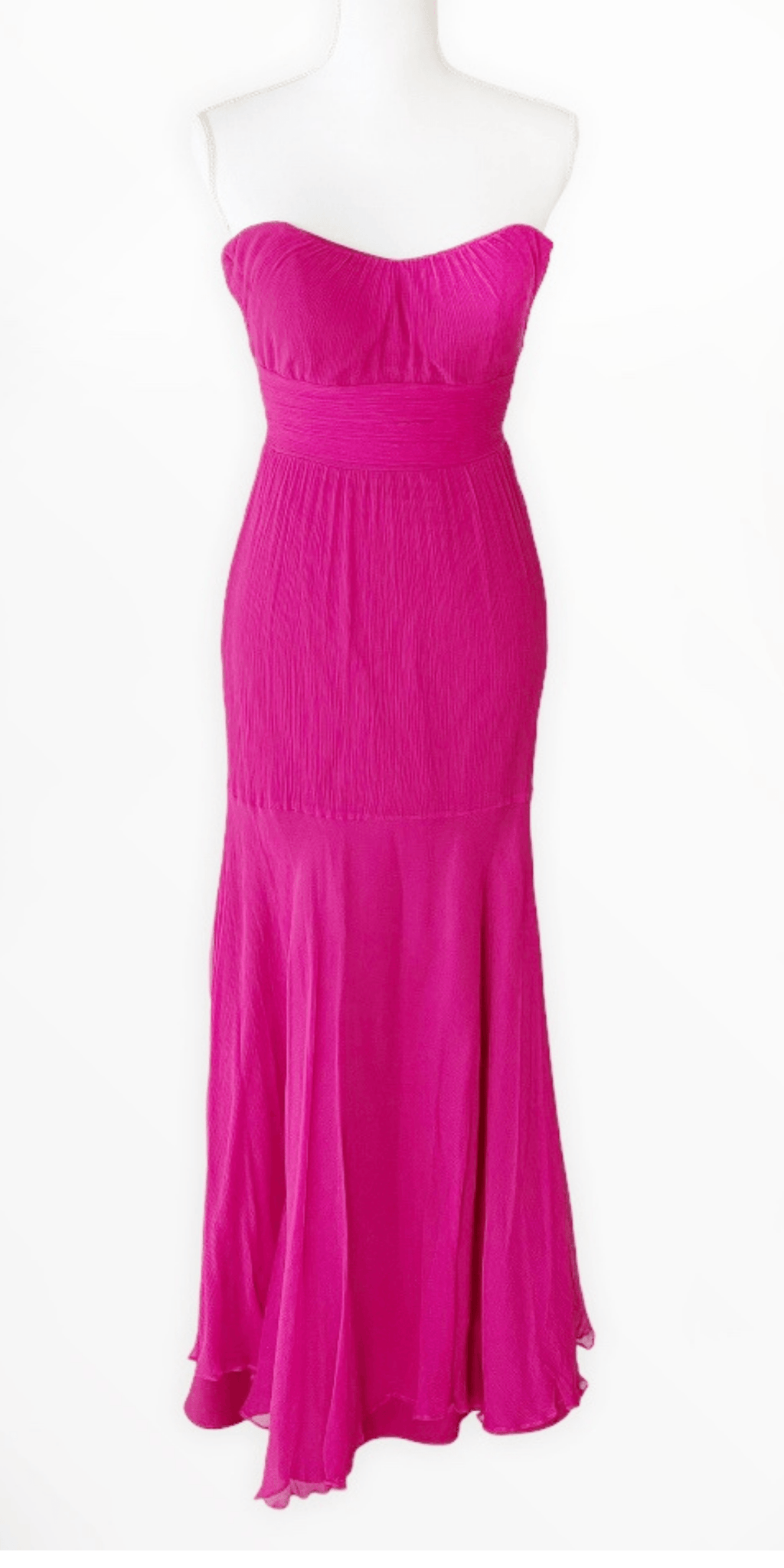 Chiffon Sweetheart Strapless Gown - Simply Borrowed Dresses