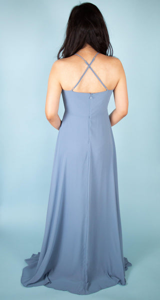 Ruffled Lace-up Dress - Simply Borrowed Dresses