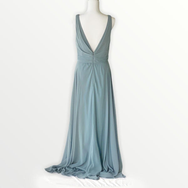 Rory Sleeveless V-Back Chiffon Gown - Simply Borrowed Dresses