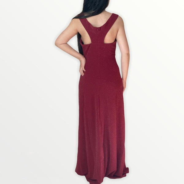 Long Shimmery Off Shoulder Evening Gown - Simply Borrowed Dresses